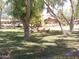Charming community space with cozy outdoor seating nestled beneath mature shade trees at 8700 E Mountain View Rd # 2029, Scottsdale, AZ 85258