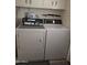 Functional laundry room with a dryer and a washing machine, providing convenience for everyday chores at 10721 W Mission Ln, Sun City, AZ 85351