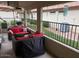 Cozy patio with lounge seating provides relaxing outdoor comfort at 1120 N Val Vista Dr # 113, Gilbert, AZ 85234