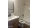 This bathroom offers a new vanity, modern faucet and hardware, and a shower-tub combination at 14038 N 162Nd Ln, Surprise, AZ 85379