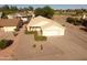 Single story home featuring low maintenance desert landscaping and an attached two car garage at 22609 S 214Th Way, Queen Creek, AZ 85142