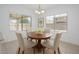 Bright breakfast nook with round table, four chairs, and large windows offering natural light at 3361 E Wisteria Pl, Chandler, AZ 85286