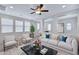 Cozy living room bathed in natural light, featuring stylish seating arrangements and an open floor plan at 4332 E Boston St, Gilbert, AZ 85295