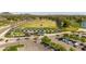 Aerial view capturing the expansive outdoor recreation facility with putting greens and covered pods at 4502 W Continental Dr, Glendale, AZ 85308