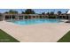 Large community swimming pool with a covered seating area provides residents a place to relax and enjoy the outdoors at 4502 W Continental Dr, Glendale, AZ 85308