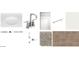 Sample of tile, fixtures, and design elements for a modern bathroom at 46869 W Old Timer Rd, Maricopa, AZ 85139