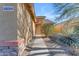 Landscaped walkway leading to the front entrance, with desert landscaping elements at 48069 N Rico Way, Gold Canyon, AZ 85118