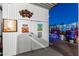 Attached patio storage with art and signs, near an outdoor space for gatherings at 5534 E Player Pl, Mesa, AZ 85215