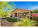 Backyard offering a patio, play area, manicured lawn, rock landscaping, and mature trees at 8209 S 23Rd Pl, Phoenix, AZ 85042