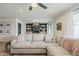 Inviting living room featuring a large sectional, stylish decor, and an open layout at 8320 E Monte Vista Rd, Scottsdale, AZ 85257