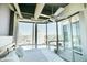 Well lit bedroom with a beautiful skyline view and a small balcony at 1 E Lexington Ave # 1306, Phoenix, AZ 85012