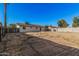 View of a spacious backyard area showcasing perimeter fencing at 11025 E Cholla Rd, Mesa, AZ 85207