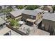 Aerial view of the backyard, featuring a patio, gazebo, and fire pit at 1162 E Ranch Ct, Gilbert, AZ 85296