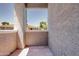 This is a covered balcony with red tile and view of the neighborhood at 1335 E June St # 221, Mesa, AZ 85203
