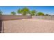 Spacious backyard with rock landscaping and a brick wall at 17345 W Spur Dr, Surprise, AZ 85387