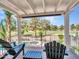 Cozy covered patio featuring comfortable seating and scenic views of the lush green surroundings at 19506 N 73Rd Ave, Glendale, AZ 85308