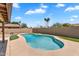 Backyard pool and patio with a lush green surroundings creating a private oasis at 2025 E Magdalena Dr, Tempe, AZ 85283