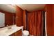 Bathroom featuring a single sink vanity, tile flooring, and a shower with a curtain at 21320 N 56Th St # 1158, Phoenix, AZ 85054