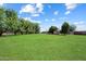 Open backyard with mature trees, offering a serene outdoor space at 23265 S Via Del Arroyo --, Queen Creek, AZ 85142