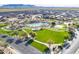 Aerial view of community park, pool, splash pad, picnic, and recreation areas at 2567 E San Isido Trl, Casa Grande, AZ 85194