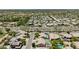 Stunning aerial view of a residential community with homes boasting pools, golf features, and scenic desert landscape at 29816 N 51St Pl, Cave Creek, AZ 85331
