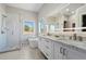 Beautiful bathroom with dual vanities, freestanding tub, and a glass-enclosed shower at 34611 N Sunset Trl, Cave Creek, AZ 85331