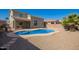 Backyard pool with patio area, ideal for relaxation and outdoor enjoyment at 36179 W Cartegna Ln, Maricopa, AZ 85138