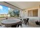 Inviting balcony featuring two tables and plenty of space for outdoor relaxation and dining at 7625 E Camelback Rd # B226, Scottsdale, AZ 85251