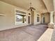 Covered patio showing stamped concrete and offering views of the pool at 8031 W Morten Ave, Glendale, AZ 85303
