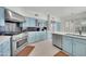 Spacious kitchen with stainless steel appliances, light blue cabinetry, and an open design at 8180 E Shea Blvd # 1019, Scottsdale, AZ 85260
