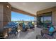 Relax on this spacious balcony with two chairs, barbecue and beautiful views of the Scottsdale skyline at 1040 E Osborn Rd # 501, Phoenix, AZ 85014