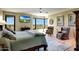 Spacious main bedroom with a large window overlooking city views, plus a TV and sitting area at 1040 E Osborn Rd # 501, Phoenix, AZ 85014
