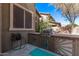 Built-in outdoor grill on the covered patio, perfect for entertaining and outdoor cooking at 1405 E Aloe Dr, Chandler, AZ 85286