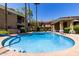 Enjoy this relaxing community pool surrounded by mature landscaping and nearby condos at 1411 E Orangewood Ave # 233, Phoenix, AZ 85020