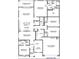 Detailed floor plan showcasing the layout with four bedrooms and a study at 15389 W Cottontail Ln, Surprise, AZ 85387