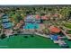 Breathtaking aerial view showcasing the community pool, boat docks, and lakefront amenities at 1633 E Lakeside Dr # 127, Gilbert, AZ 85234