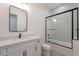 Beautiful bathroom featuring modern fixtures and a tiled shower and tub combination at 2005 W Lincoln Ct, Queen Creek, AZ 85144
