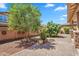 Brick-paved backyard with mature landscaping, offering a private and serene outdoor space at 242 N Crosscreek Dr, Chandler, AZ 85225