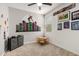 Bright bedroom with custom cityscape wall art, perfect for a room at 40380 W Jenna Ln, Maricopa, AZ 85138