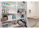 Organized pantry with ample shelving and storage for household goods at 40380 W Jenna Ln, Maricopa, AZ 85138