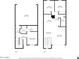 Detailed floor plan showcasing layout of rooms, including the kitchen, living room, and bedrooms at 4157 E Pinto Dr, Gilbert, AZ 85296