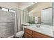 Bathroom featuring modern tile, updated vanity and sink at 4507 E Lantern Pl, Gilbert, AZ 85297
