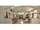 Spacious clubhouse with a bar, multiple seating areas, and a fireplace for residents to enjoy at 5335 E Shea Blvd # 2081, Scottsdale, AZ 85254