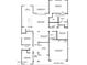 Detailed floor plan showcasing the layout of a 4-bedroom house with an open living area at 15365 W Cottontail Ln, Surprise, AZ 85387