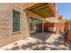 Private patio area with sliding glass doors providing seamless indoor-outdoor flow for relaxing and entertaining at 3500 N Hayden Rd # 801, Scottsdale, AZ 85251