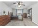Serene bedroom with a bed, dressers, and closet; carpet flooring and natural light create a cozy atmosphere at 591 N Cheri Lynn Dr, Chandler, AZ 85225