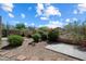 Enjoy this drought-resistant backyard with desert landscaping and beautiful flowering shrubs at 10329 E Star Of The Desert Dr, Scottsdale, AZ 85255