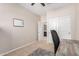 This bedroom offers closet and attached bath, making it ideal for relaxation and privacy at 2631 S Sulley Dr # 104, Gilbert, AZ 85295