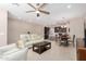 Open-concept living and dining area with tile flooring and modern decor at 2631 S Sulley Dr # 104, Gilbert, AZ 85295