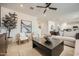 Spacious living room showcasing an open concept layout and modern decor at 4792 E Shasta Dr, San Tan Valley, AZ 85143